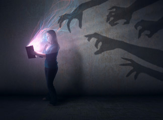Wall Mural - shadows and bible