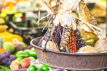 Indian Corn In Fruit Market