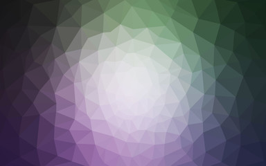 Wall Mural - multicolor pink, green polygonal design pattern, which consist of triangles and gradient in origami 