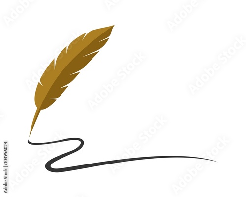 Feather Pen Logo 4 - Buy this stock vector and explore similar vectors