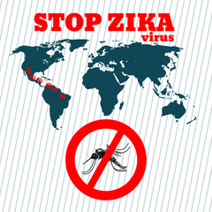 Zika virus disease Zika virus design template Isolated vector il