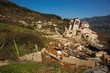 Sliding village Ropoto and church after a landslide in Greece