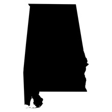 Alabama Map On White Background Vector