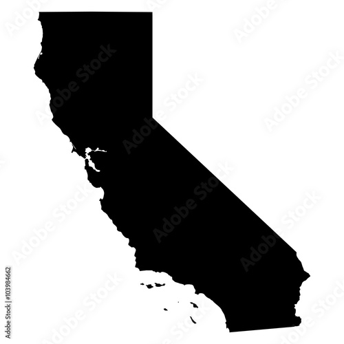 Fotografía California map on white background vector
