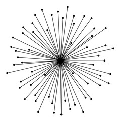 Wall Mural - black radial lines background sun ray or star burst element