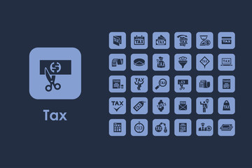 Sticker - Set of tax simple icons