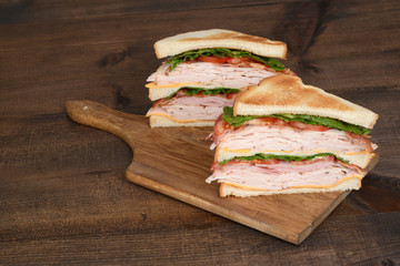 Wall Mural - toasted chicken club sandwich