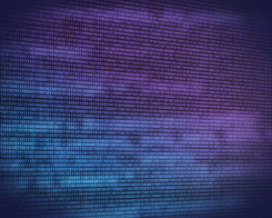 Wall Mural - abstract binary blue, purple code on digital screen