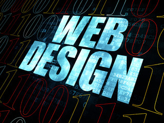 Web development concept: Web Design on Digital background