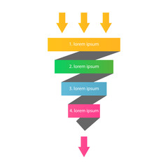 Sales funnel. Vector illustration.