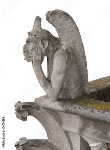 Gargoyle Of Notre Dame Paris Isolated Clipping Path Included