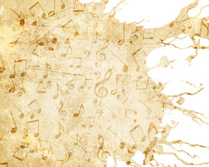 Wall Mural - Old music sheet