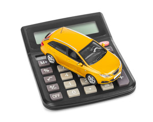 Sticker - Calculator and toy car