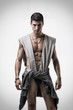 © theartofphoto - Portrait of handsome young man with half naked body