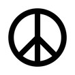 Peace sign flat icon for apps and websites