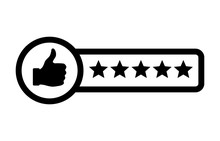 Consumer Or Customer Product Rating Flat Icon For Apps And Websites