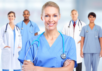 Poster - Group of hospital doctors.