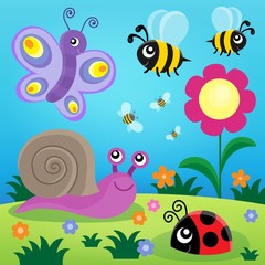 Poster - Spring animals and insect theme image 1