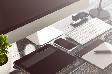 Responsive design mockup.