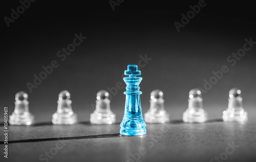 Fotografía  Concepto de negocio de ajedrez.