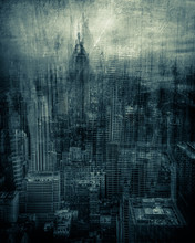 Artistic Rendition Of New York City With Texture And Tone