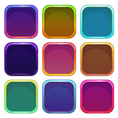 Rounded square app icon frames set