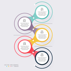 Wall Mural - Vector colorful info graphics for your business presentations. C