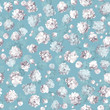 Gypsophila flower seamless pattern