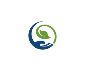 Poster - Leaf hand logo