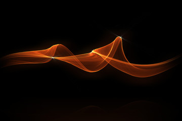 Wall Mural - red glow energy wave.