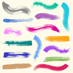 Poster - Vector colorful brush strokes