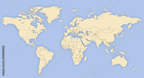 Carte Du Monde World Map Planisphère Acheter Ce Vecteur