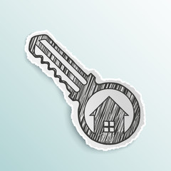 Wall Mural - Icon vector key