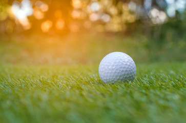 Golf ball on grass