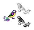 © manajir - Titmouse bird. Cartoon image. Black and white and color variation. Possibility to paint the according to your idea. Elaborate drawing.