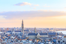 View Over Antwerp With Cathedral Of Our Lady Taken