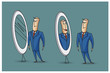 Stock Illustration. Bob. Funny characters drawn in the style of
