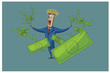 Stock Illustration. Bob. Funny characters drawn in the style of