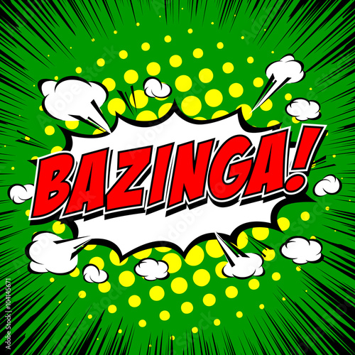 Fotomural Bazinga! Comic Speech Bubble, Cartoon