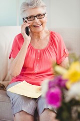 Senior woman talking on phone