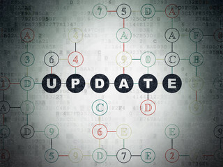 Web development concept: Update on Digital Paper background