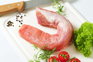 Canvas Print - Raw pork tenderloin