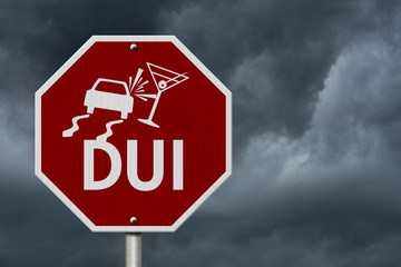 Wall Mural - Stop Drinking and Driving Road Sign