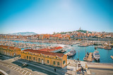 Fototapeta Uliczki - Panoramic cityscape of Vieux Port, Marseille, Provence, France 