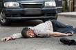 © Photographee.eu - Man hit by a car