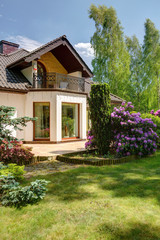 Wall Mural - Villa garden with large lawn