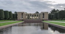 4K Timelapse Sequence Of Colleville, France - The Entrance Of The Normandy American Cemetery And Memorial 