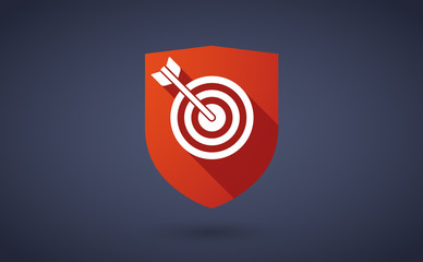 Canvas Print - Long shadow shield icon with  a dart board