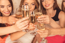 Close Up Photo Of Girls Celebrating A Bachelorette Party And Cli