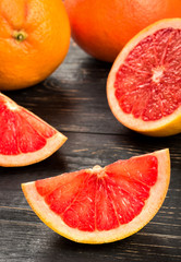 Wall Mural - Slice of grapefruit